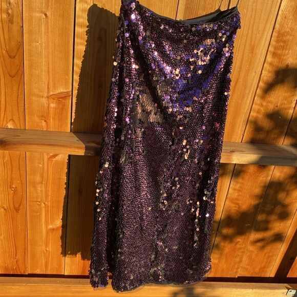 Free People Purple Star Sequin Maxi Skirt size 6 - Picture 5 of 6